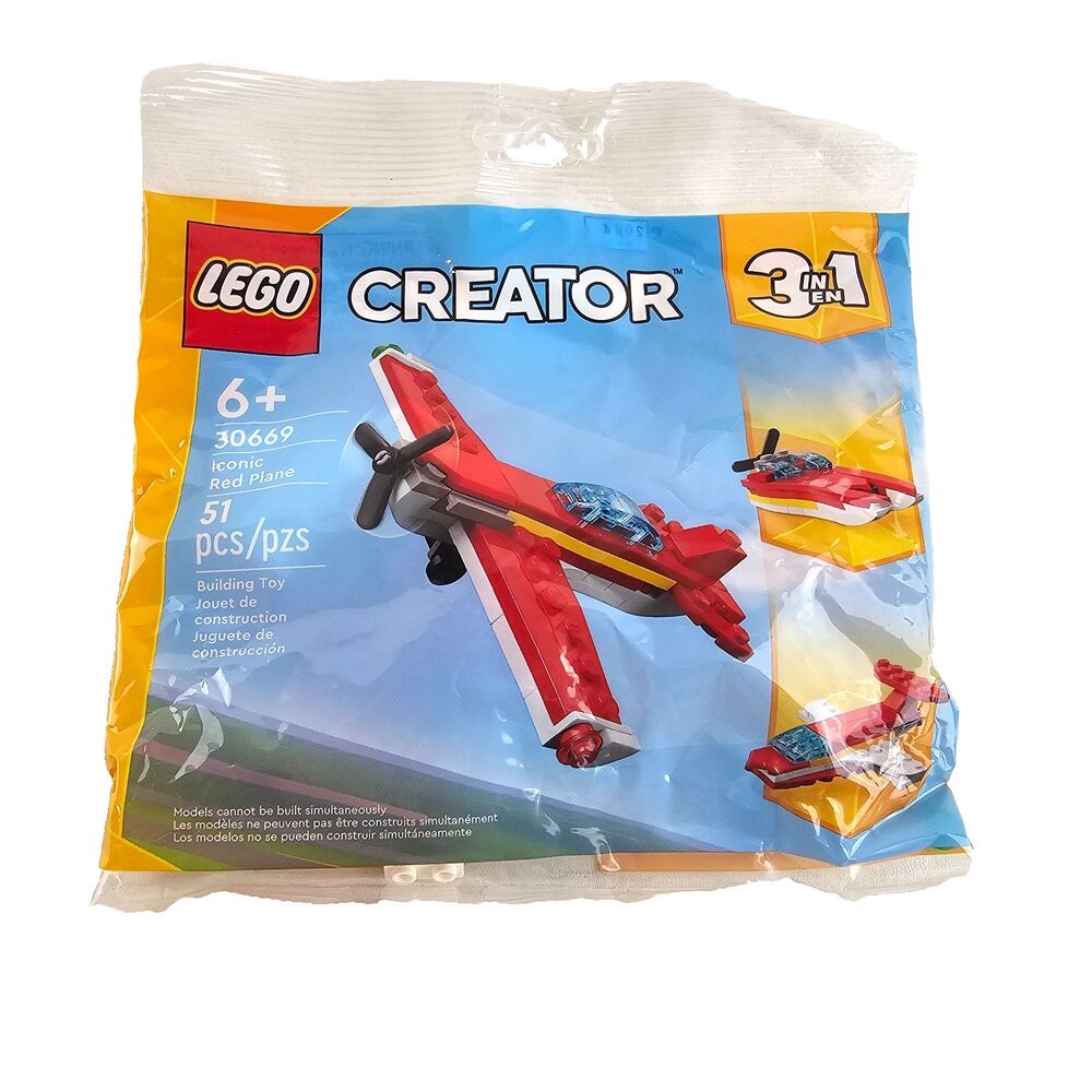 LEGO Creator 30669 Iconic Red Plane 3 in 1 Polybag 51 Pieces Sealed 2024